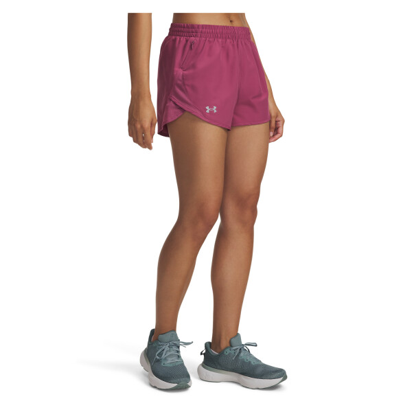 Short Under Armour Fly de Mujer - 1382438-659 Fucsia