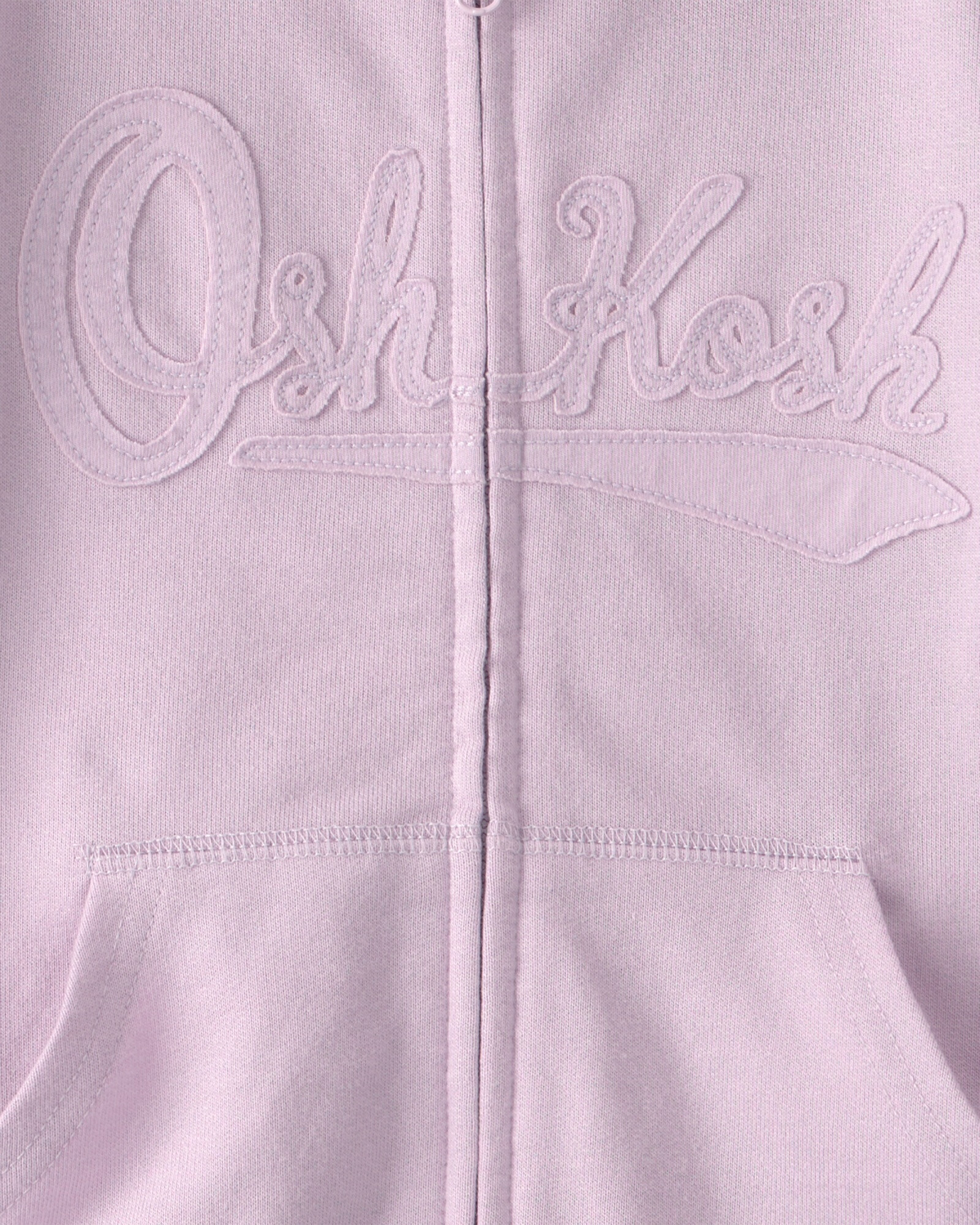 Campera de algodón, lila, con capucha y logo Sin color