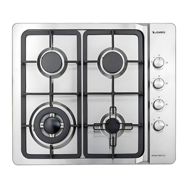 ANAFE DE EMPOTRAR A GAS JAMES 4H AGT INOX G3 ANAFE DE EMPOTRAR A GAS JAMES 4H AGT INOX G3