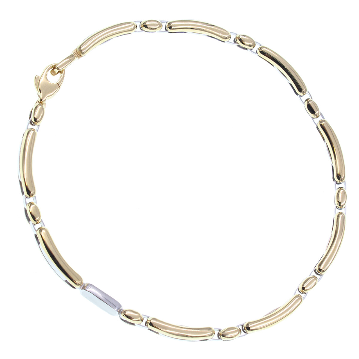 Pulsera de hombre Victor de dos tonos de oro 18k 