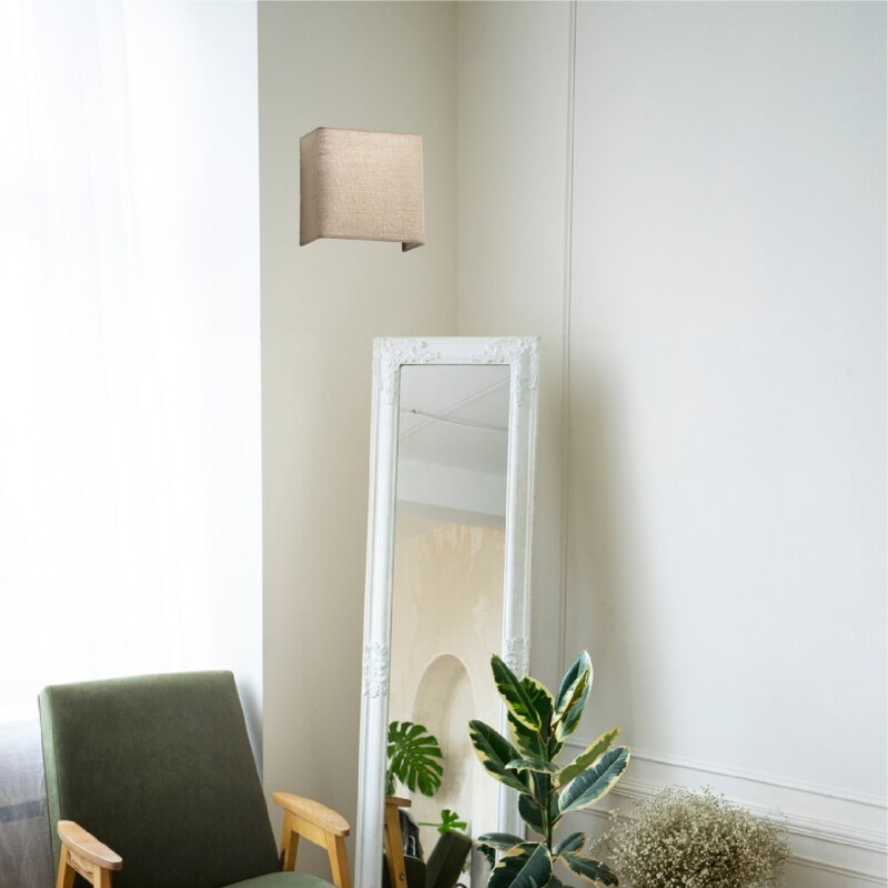 LUMINARIA DE PARED RECTANGULAR BIG SOLO Luminaria de Pared Soto Small Rectangular Yute