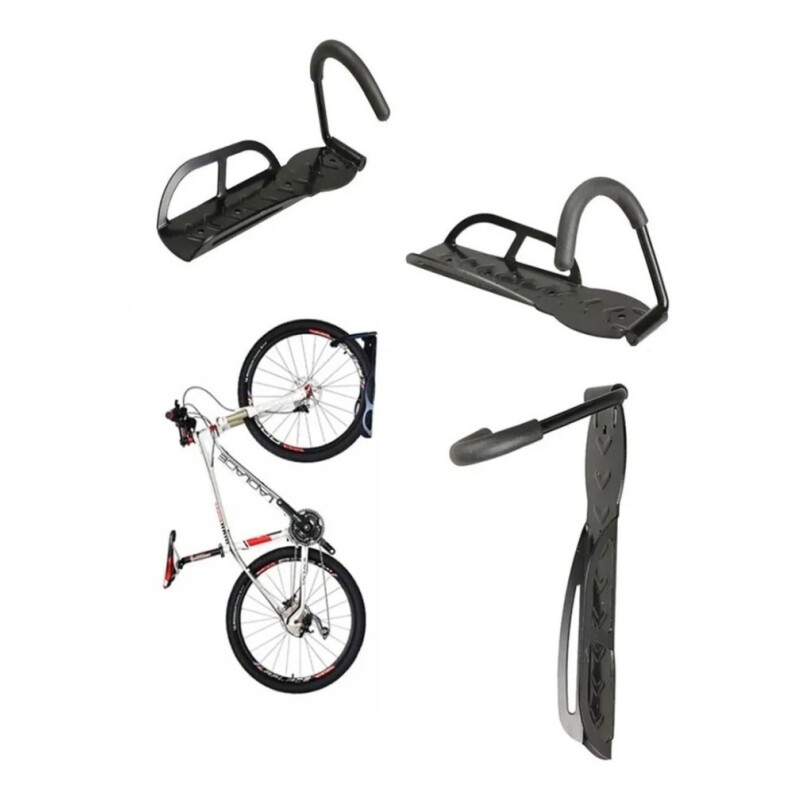 Pack X2 Soporte Bicicleta Colgar Enganchar Bici En La Pared Negro