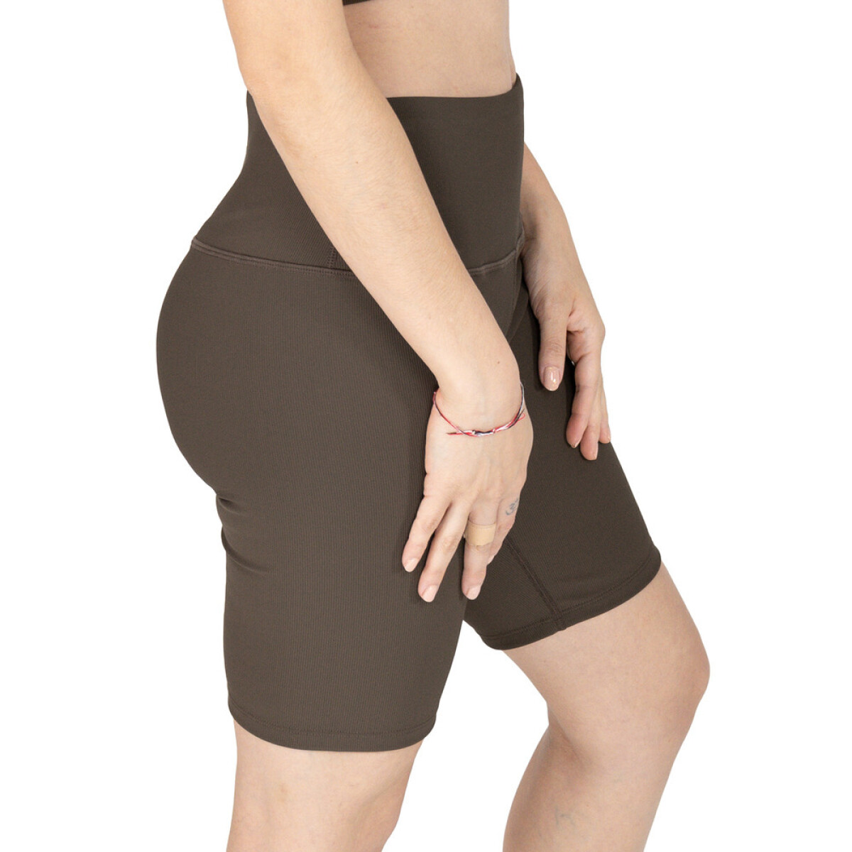 BIKER SHORT FEM POLY/SPX EVERLAST COFFEE BK W6 S - BROWN 
