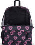 MOCHILA JANSPORT CROSS TOWN HAPPY HEARTS BLACK