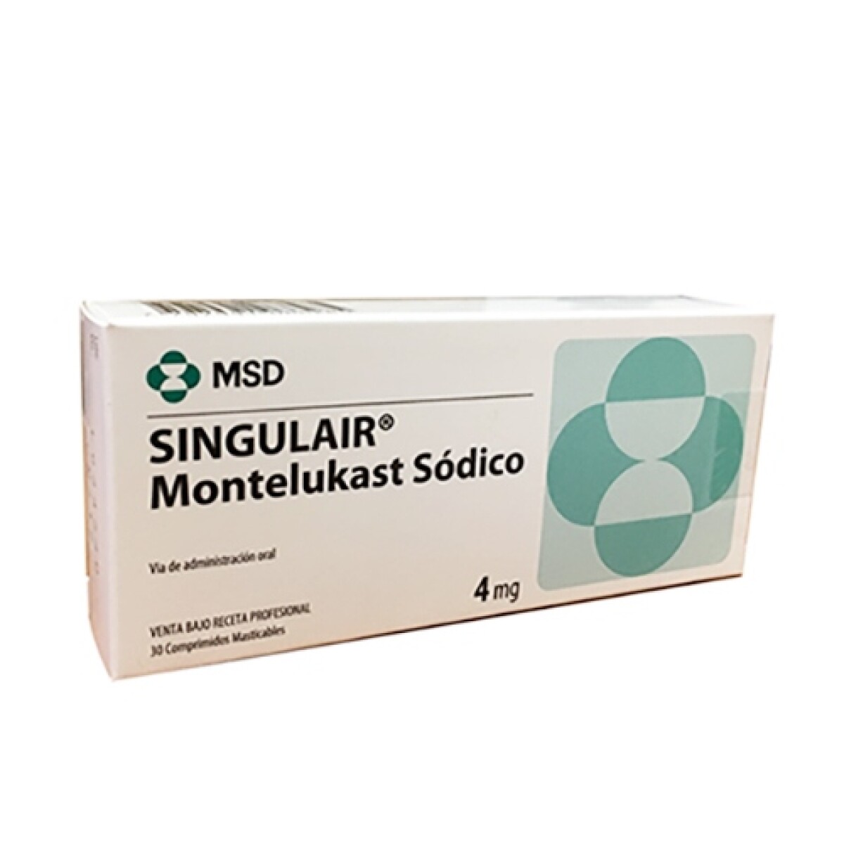 Singulair 4 Mg 30 Comprimidos 2 Cajas 