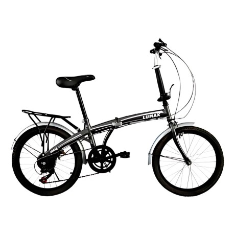 Bicicleta Plegable Rodado 20 Lumax Shimano Parrilla Gris