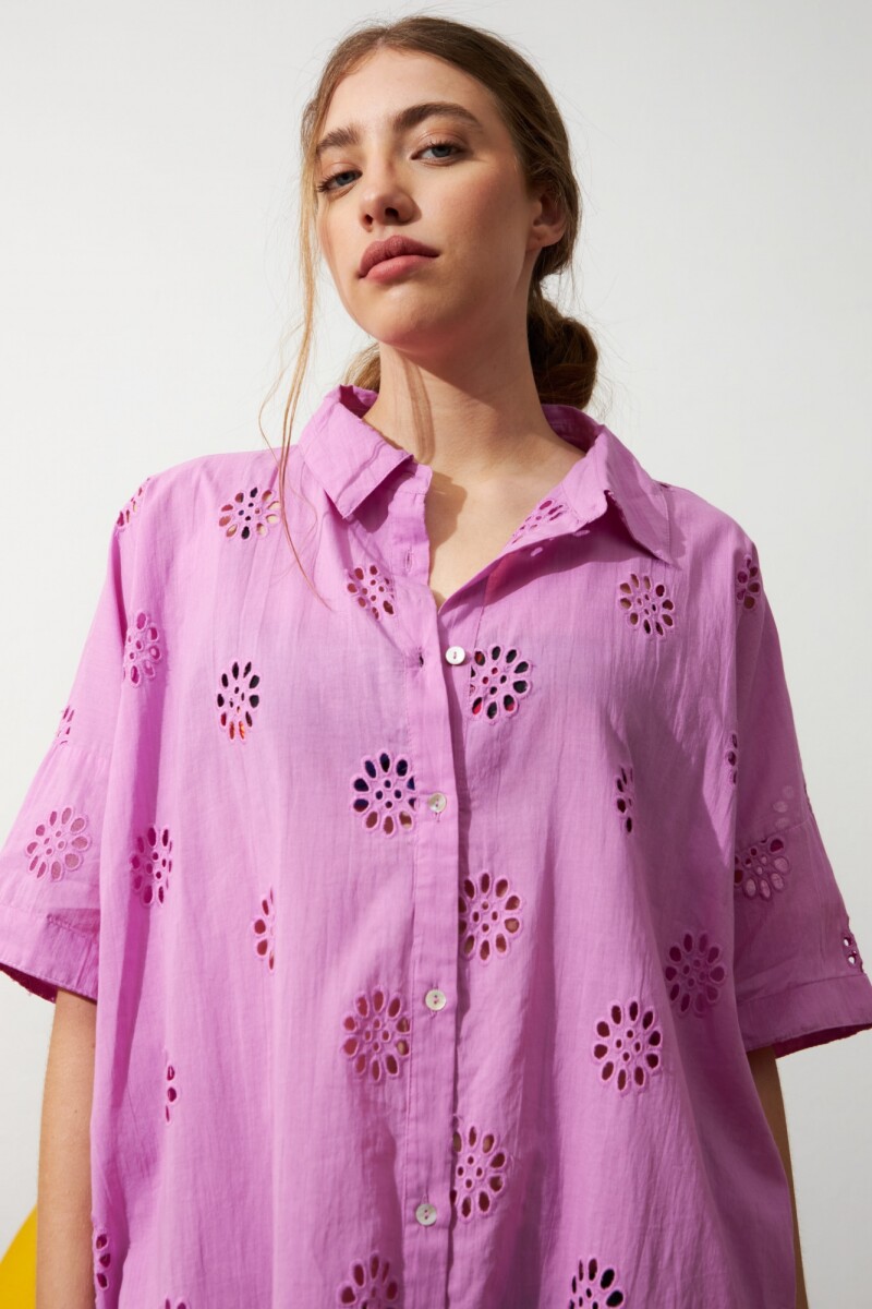 Túnica broderie lila