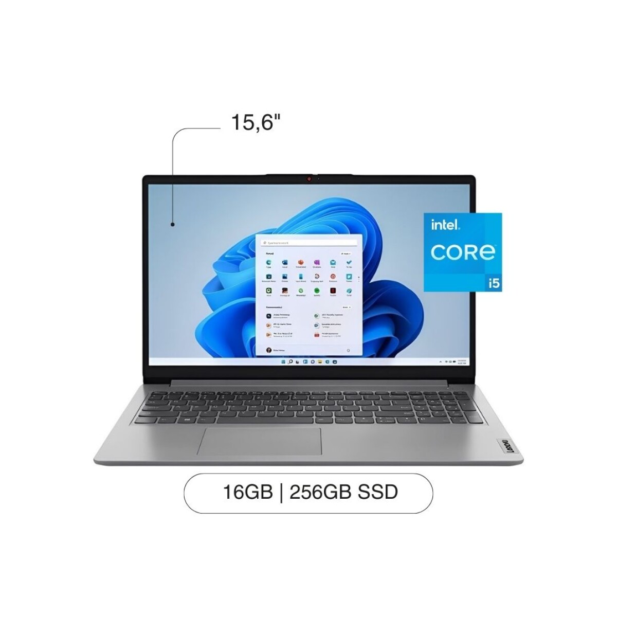 Notebook LENOVO Ideapad 1i 15,6' FHD 256GB / 16GB RAM I5-1335U W11 - Gray 