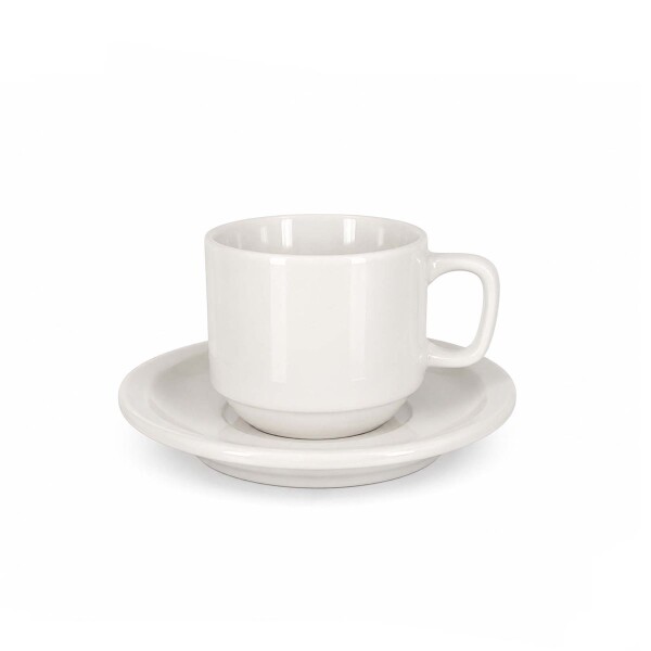 Taza te con plato blanco 220 ml Taza te con plato blanco 220 ml