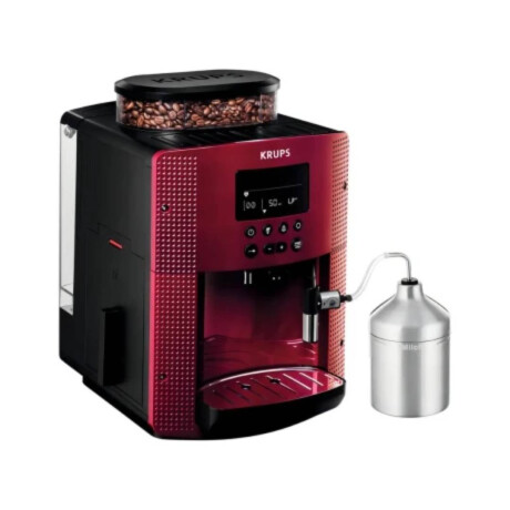 Cafetera Expreso Super Automática Krups Incluye Accesorio Para Leche Color Rojo