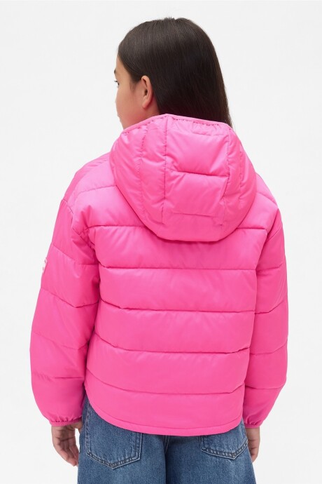 Campera Puffer Logo Niña Phoebe Pink