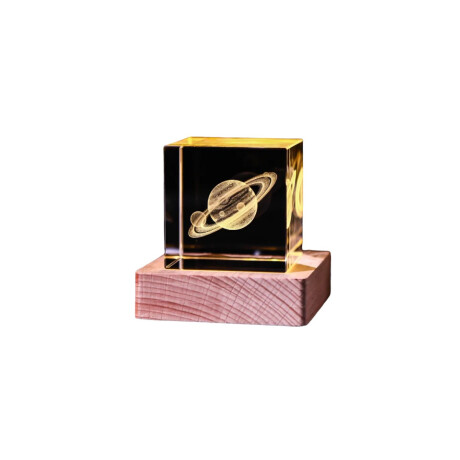 Lampara veladora con cuadrado de 5 cm de vidrio Saturno