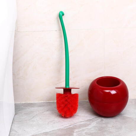 Escobilla cepillo de baño forma Cereza decorativa Rojo