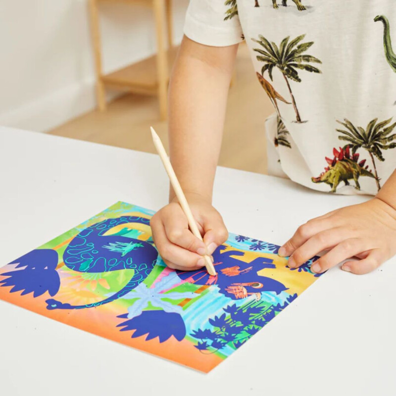 Scratch art- Dino Scratch Art- Dino