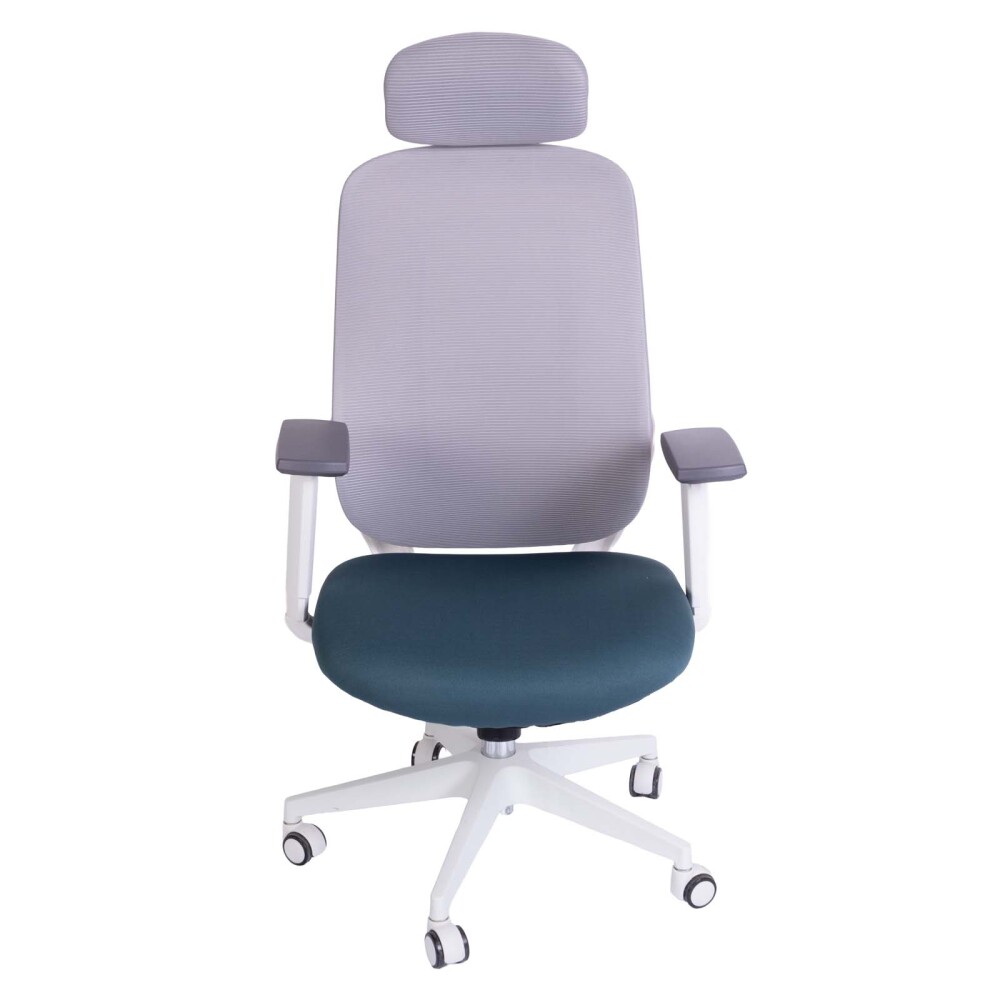 SILLA DE OFICINA MALLA BLANCO DAMASCO