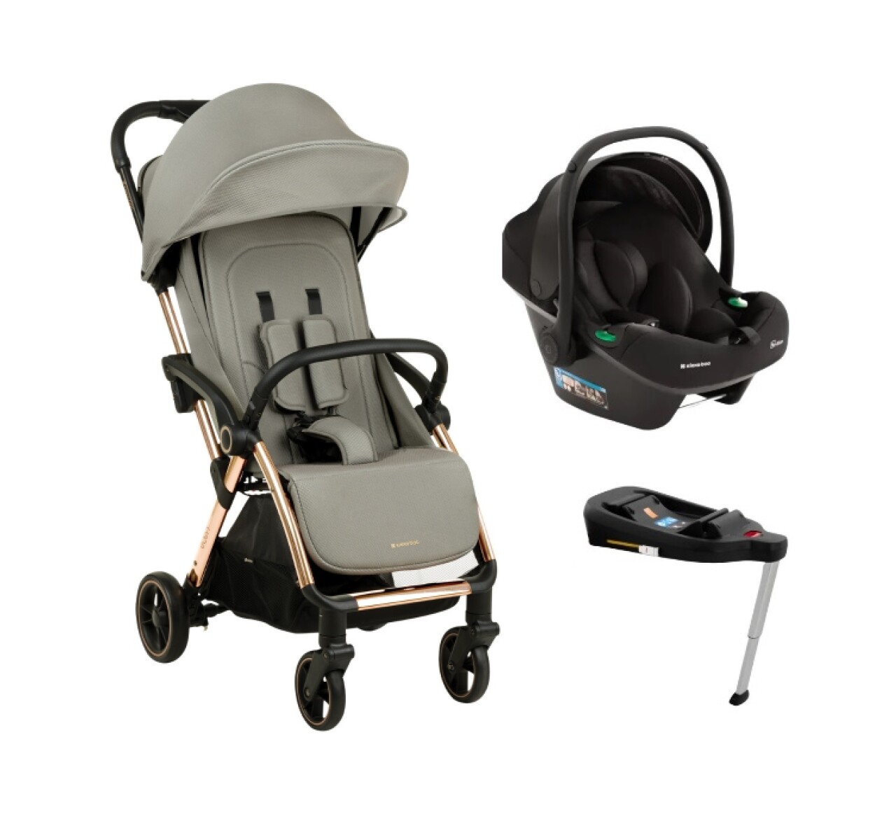 Travel system EDEN KIKKABOO ISOFIX - green army 