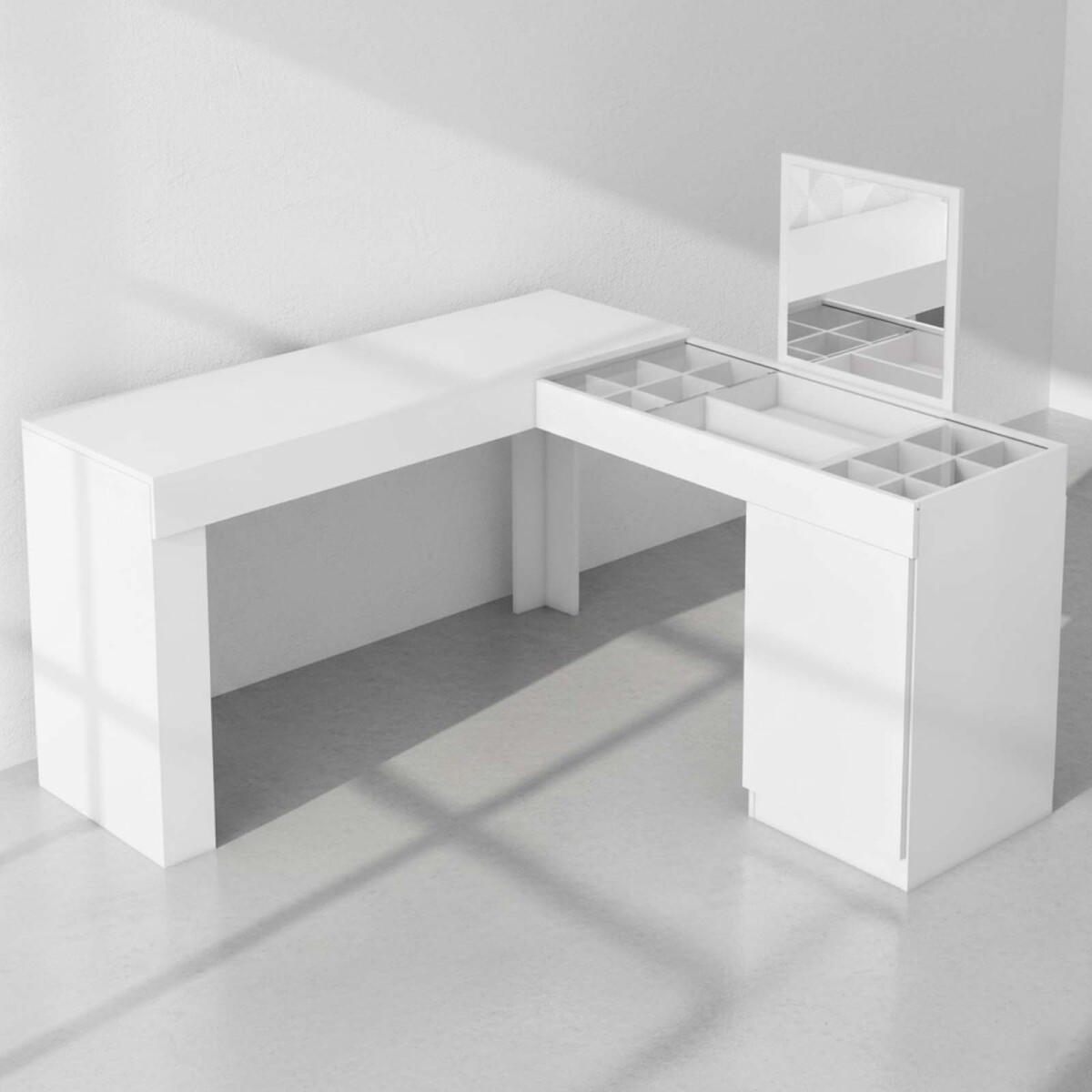 TOCADOR - MDP BLANCO CRYSTAL 