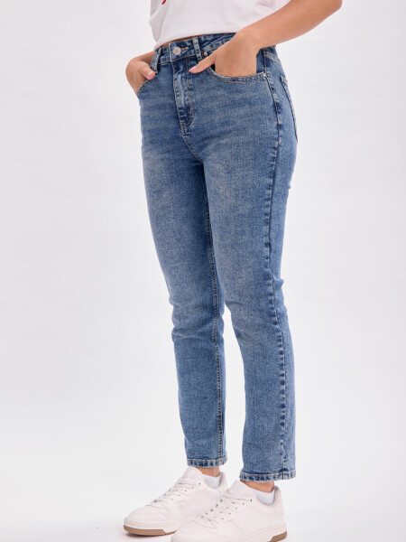 Pantalón jean recto Azul Medio