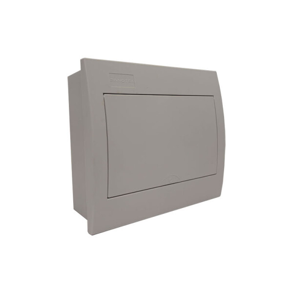 Tablero de embutir 8 módulos con puerta blanca CAJ00049