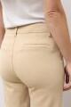 Pantalon recto chino beige