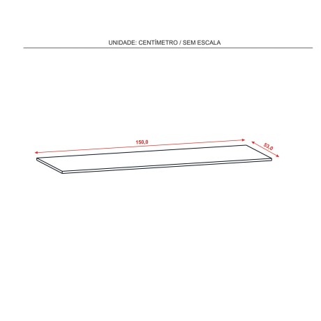 Mesada Para Modulo Bajo Mesada De 1.50 BLANCO