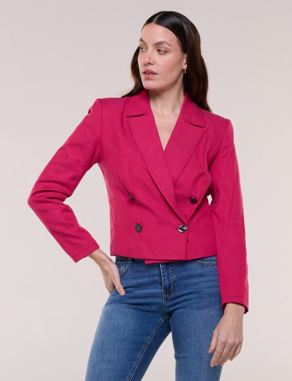 Blazer Corto Cruzado FUCSIA