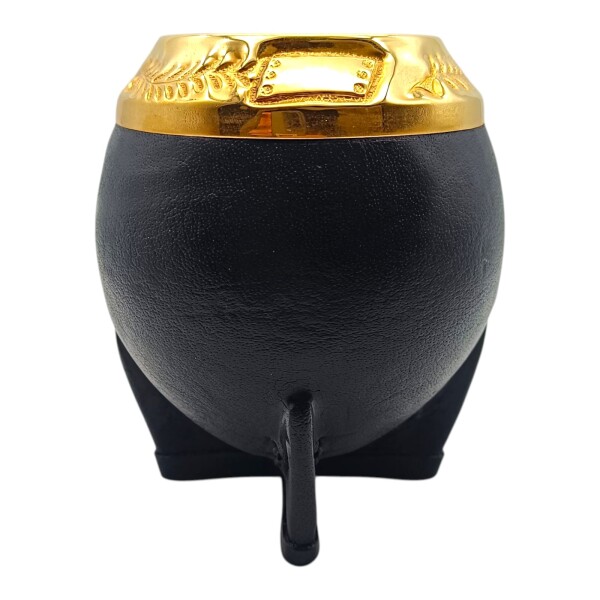 MATE TORPEDO ALPACA BAÑADA EN ORO 16 negrouniforme