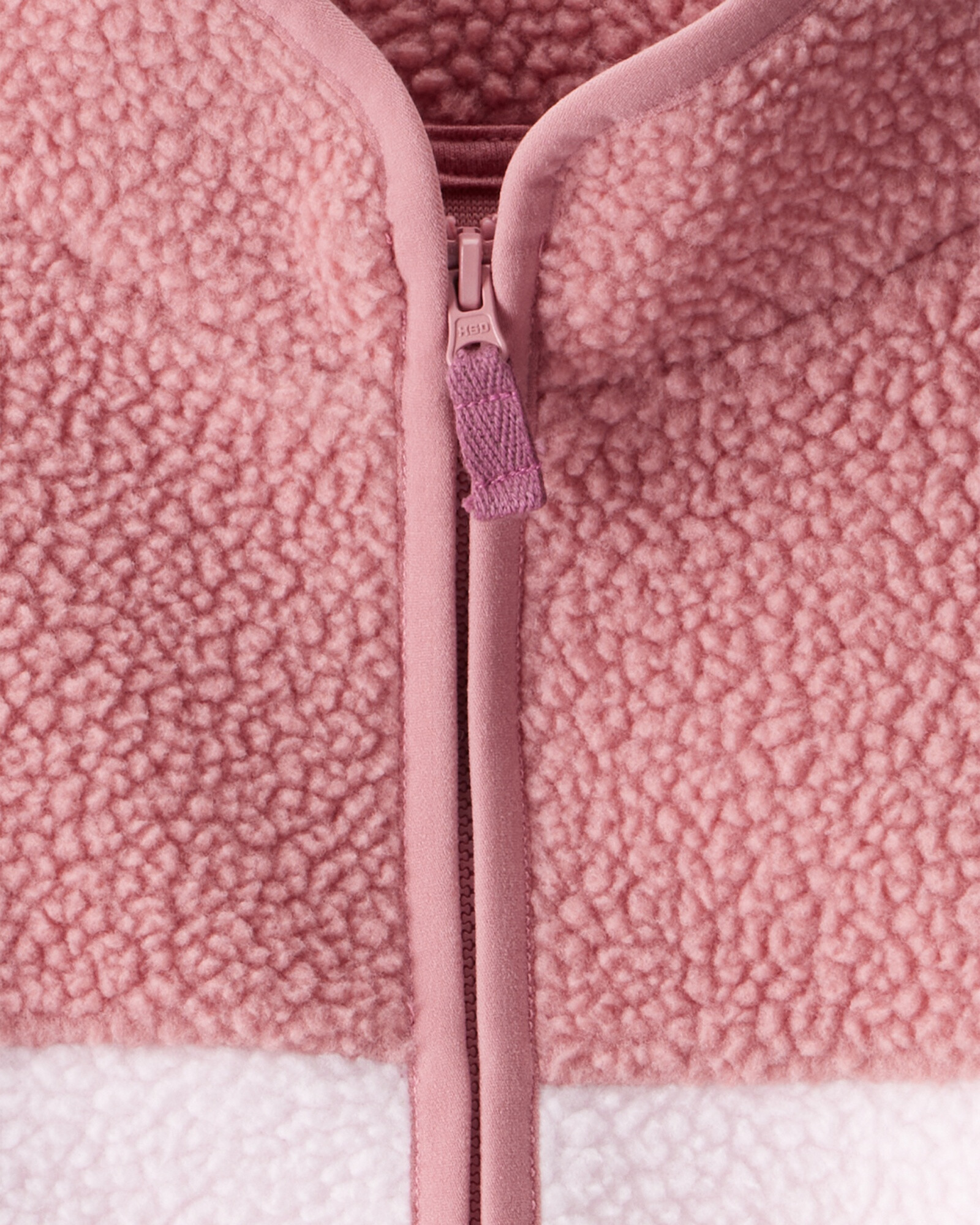 Campera de polar, diseño colorblock Sin color