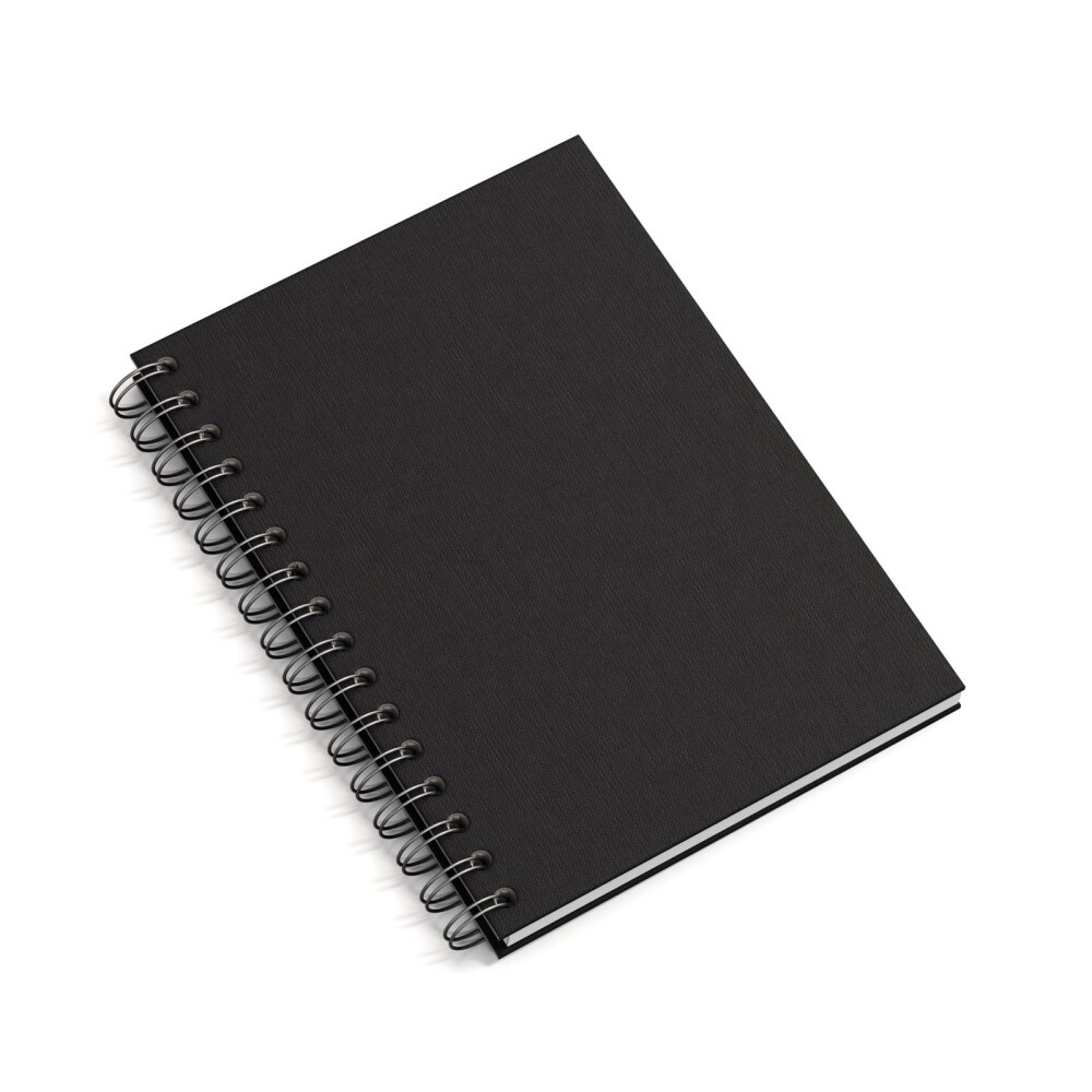 LIBRETA A5 TAPA DURA PAPEL NEGRO