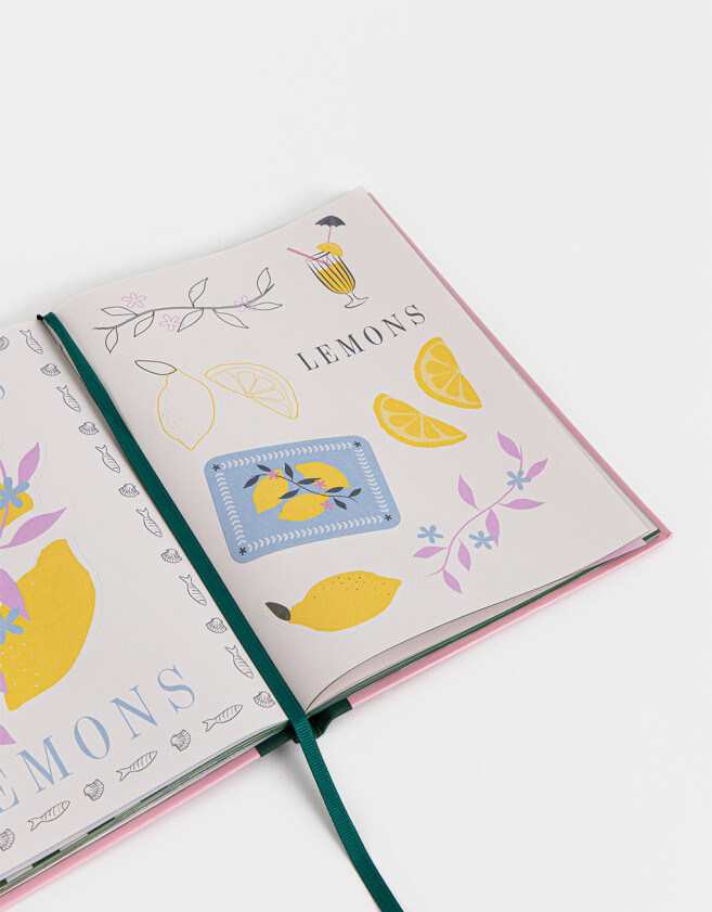 Anotadores Cuadernos y Memos Libro De Stickers Journaling - Rosa Claro