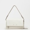 Bandolera Curve en cuero graneado Blanco