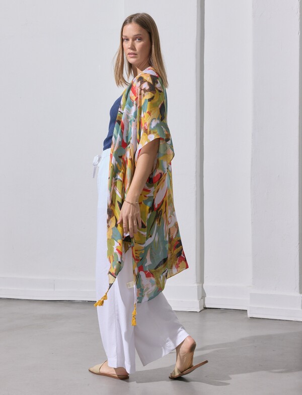 Kimono Printed MULTI/VERDE