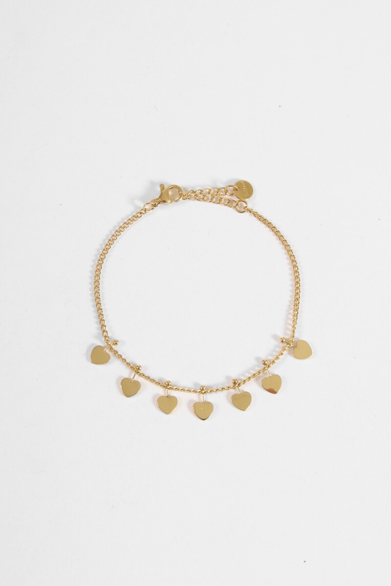 Pulsera dije cora acero dorado