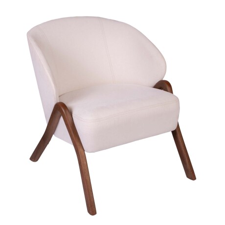 BUTACA TELA-Y-MADERA NATURAL-BEIGE ARCO OFF WHITE/MIEL