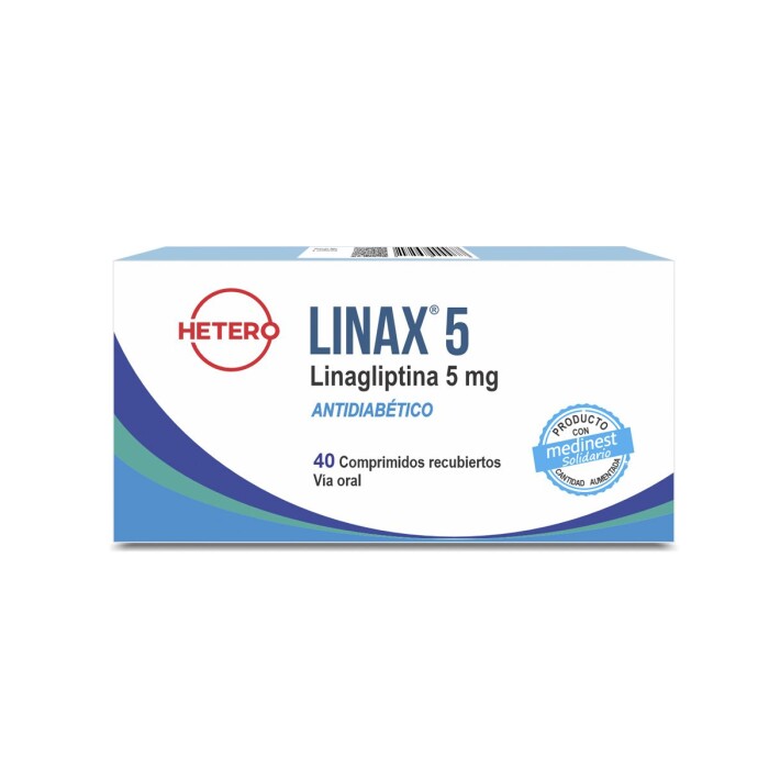 LINAX 5 MG. CAJA X 40 COMP. única
