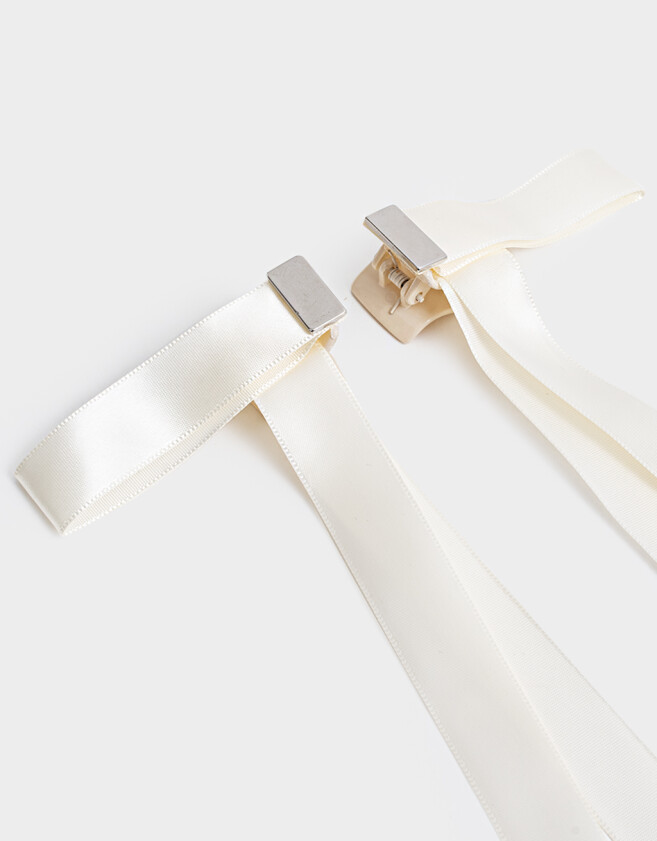 Broches Sets Con moño Set De Broches - Blanco Crudo