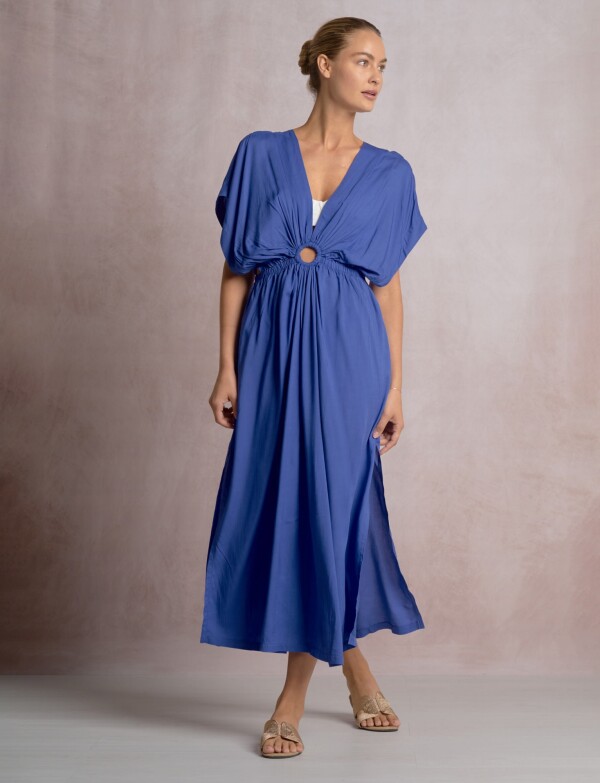 Vestido Playero Con Argolla Central Y Cut Outs ROYAL
