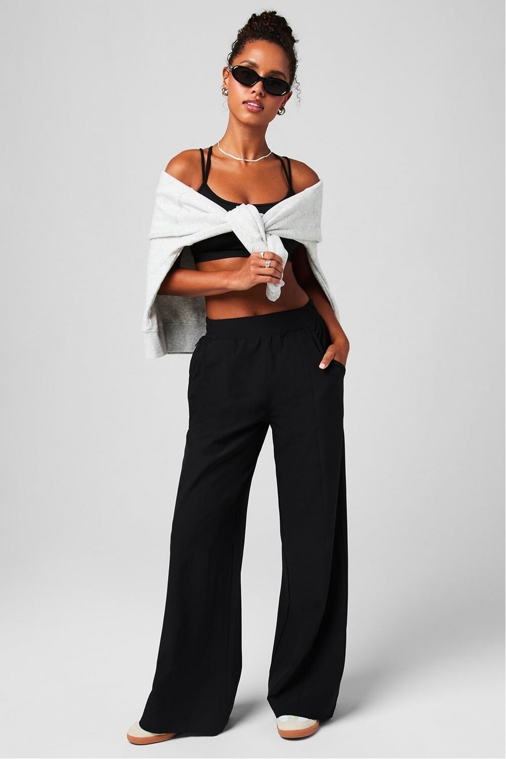 Pantalón Downtown Wide Leg Pant Mujer Black