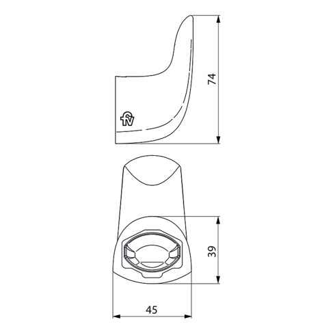 PERCHA EPUYEN METAL LINEA EPUYEN COLOR CROMO ACABADO BRILLO CROMO