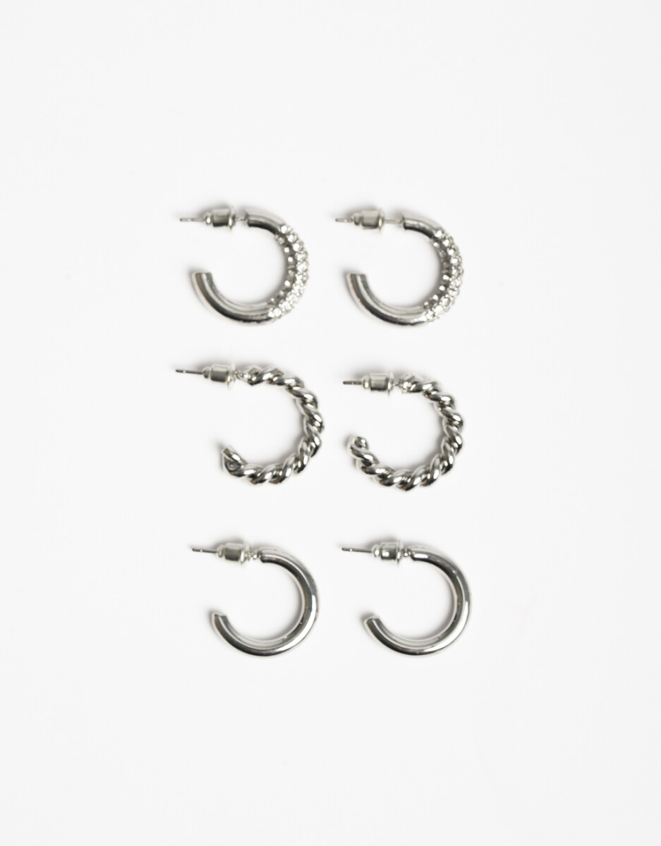 Set De Argollas Strass 