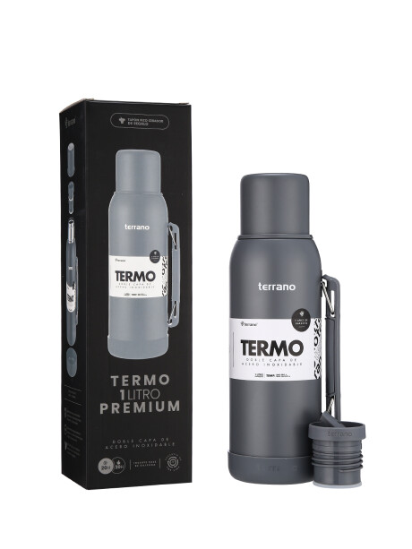 Termo Premium 1lt. Con base de Silicona Gris Opaco