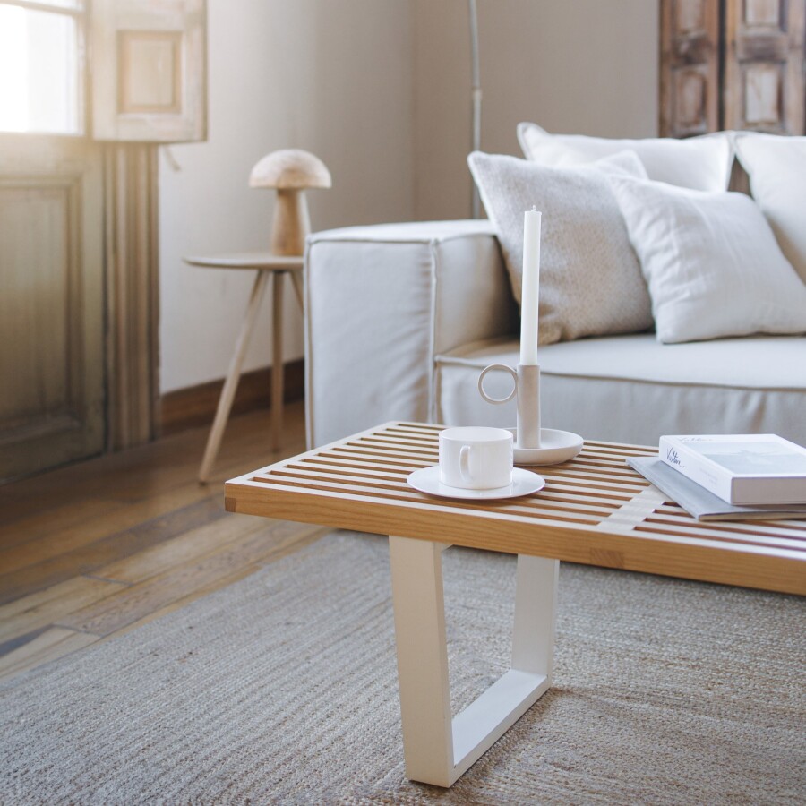 Mesa baja Nelson Bench Blanco