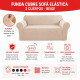 Funda cubre sofá elástica 2 cuerpos BEIGE
