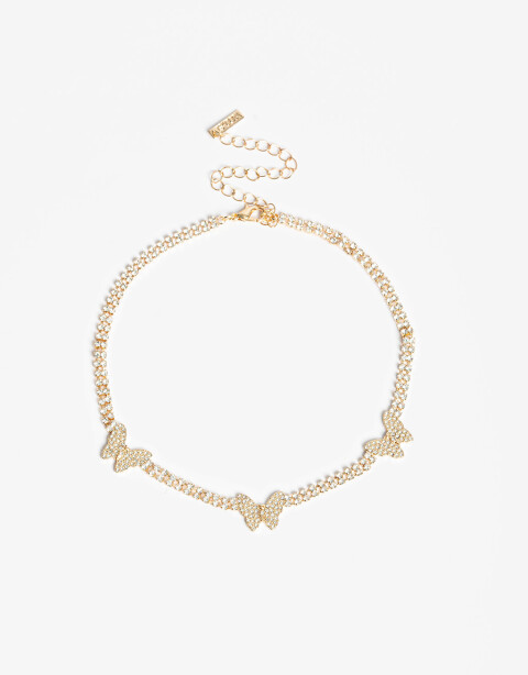 Chokers Strass Choker Mariposas Strass - Dorado