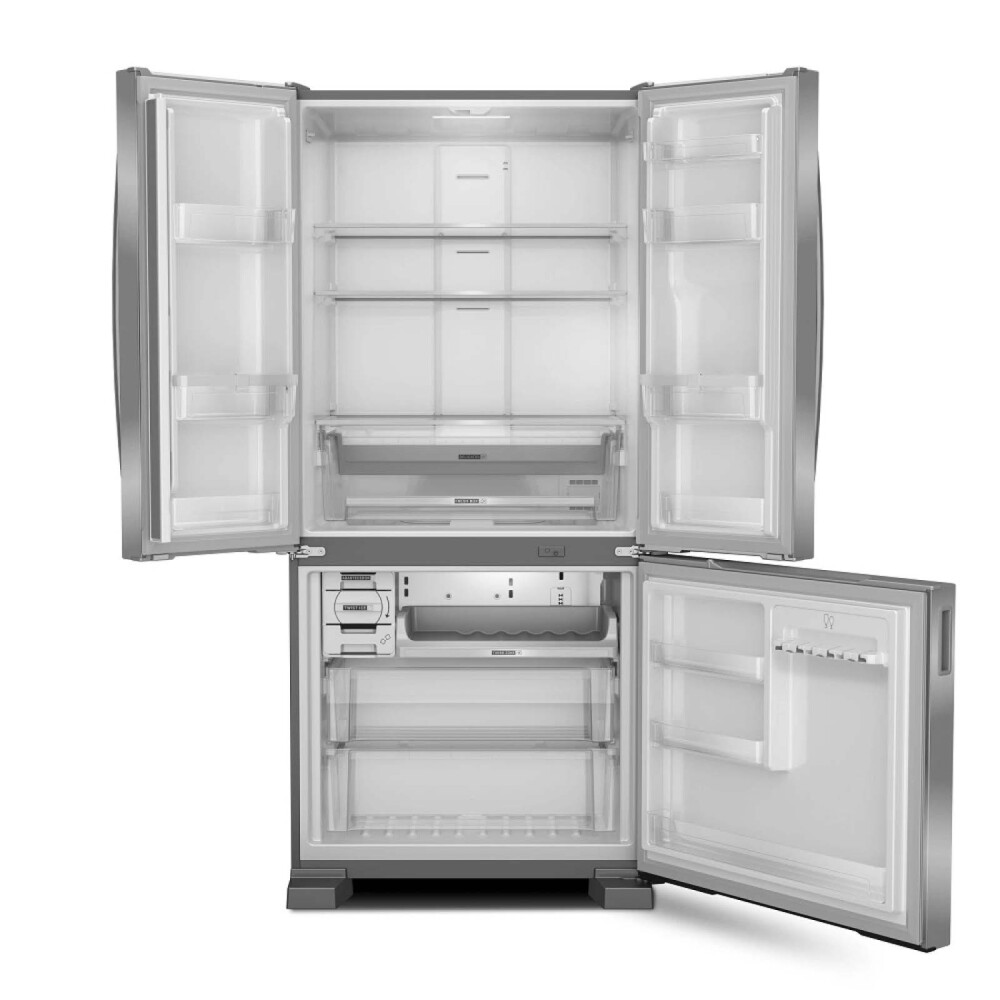 HELADERA WHIRLPOOL FRIO SECO FRIO-SECO GRIS FRENCH DOOR XPERT INVERTER WRO85AKDWX