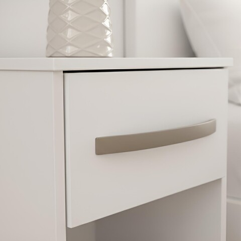 Respaldo de Sommier C/ 2 Mesas de Luz - MDP - BLANCO Respaldo de Sommier C/ 2 Mesas de Luz - MDP - BLANCO