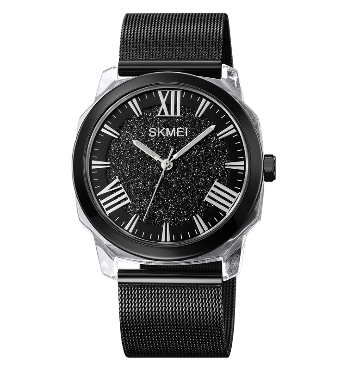 Reloj Skmei 2278bk Analógico Negro Con Esfera Glitter 