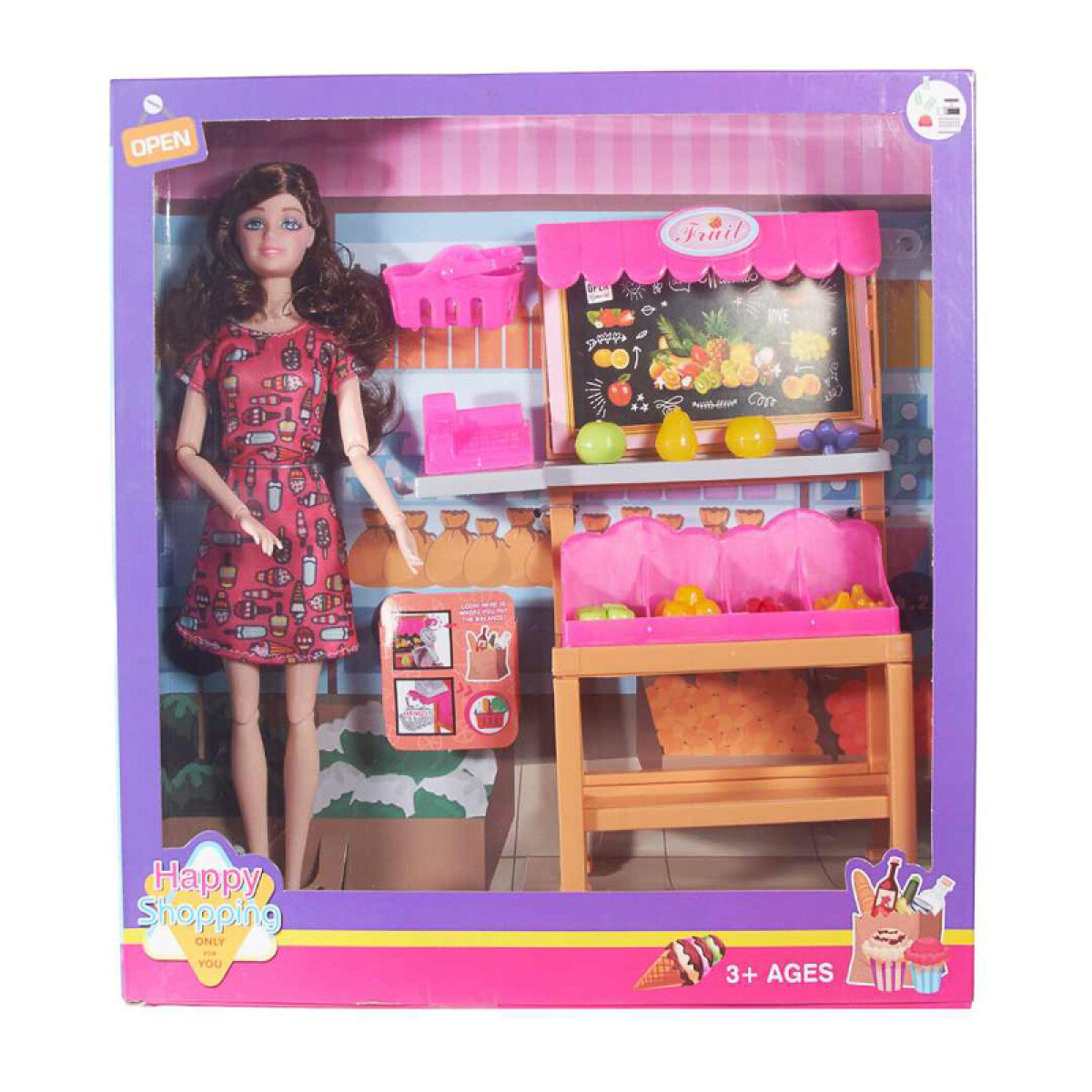 OUTLET Muñeca en verduleria c/ accesorios 30*30 cm - Outlet Muñeca En Verduleria C/ Accesorios 30*30 Cm 