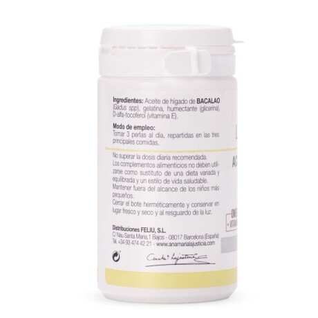 Aceite Hígado Bacalao 90 Perlas Ana María Lajusticia Aceite Hígado Bacalao 90 Perlas Ana María Lajusticia