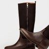 Bota caña alta New ascot en gamuza Marron
